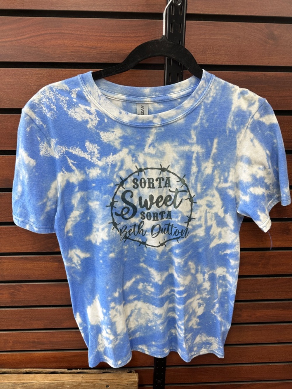 Gildan Yellowstone Blue and White Tie-Dye Short Sleeve Tee